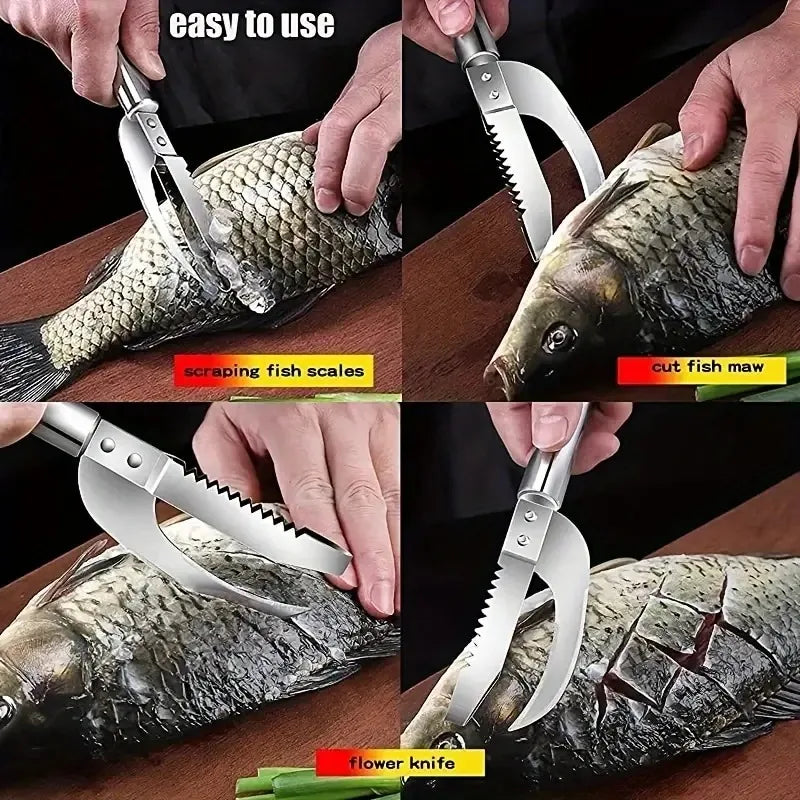 3 In 1 Fish Scale Knife